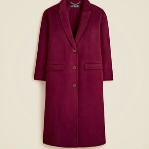 J. Crew Women's Chiara topcoat in double face (Wilshire Red) Size-0 Classic